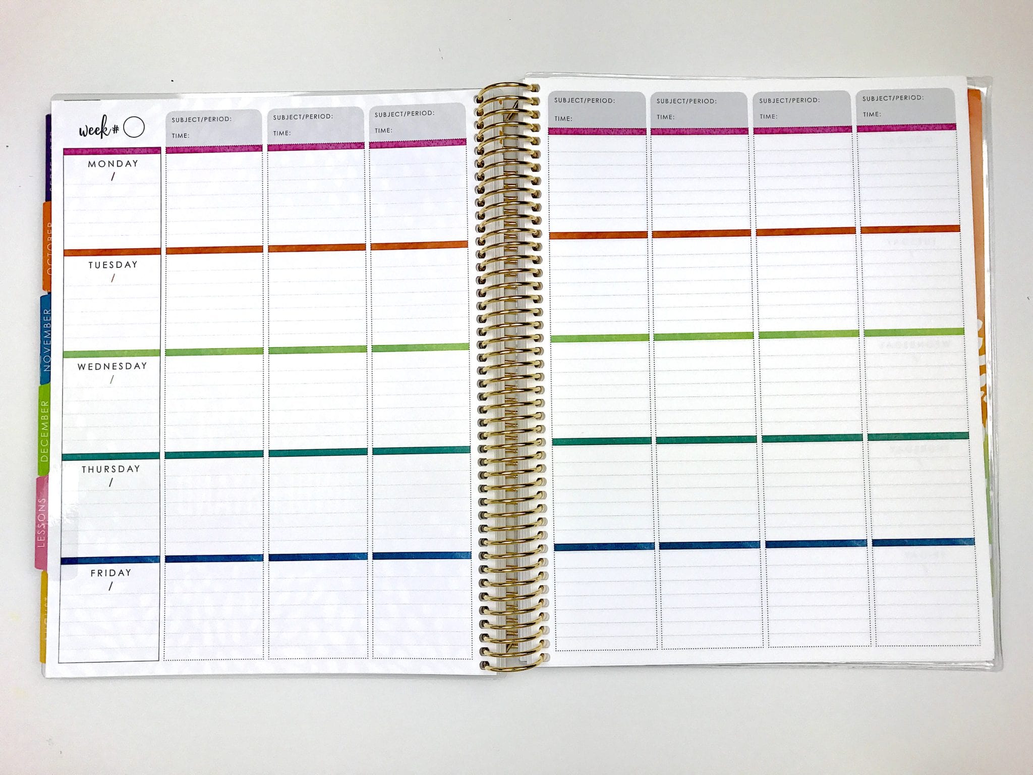monthly planner with tabs