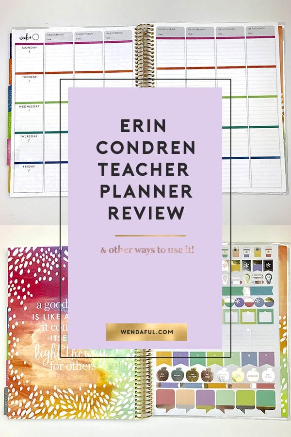 erin condren teacher planner review other ways to use it